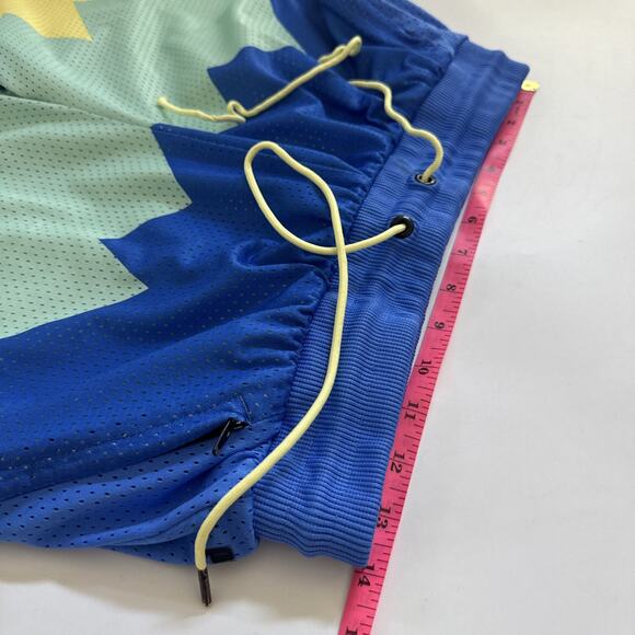 PUMA Men's Scholarship Basketball Shorts Bluemazing Large Mesh COLORBLOCK Y2K - Picture 10 of 11